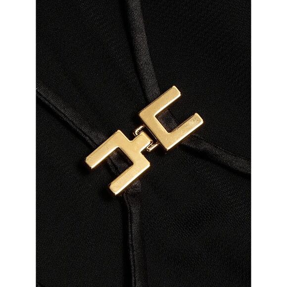 Elisabetta Franchi Red Carpet Crêpe Jersey Column Gown IT42/US6 $860 - Picture 4 of 12